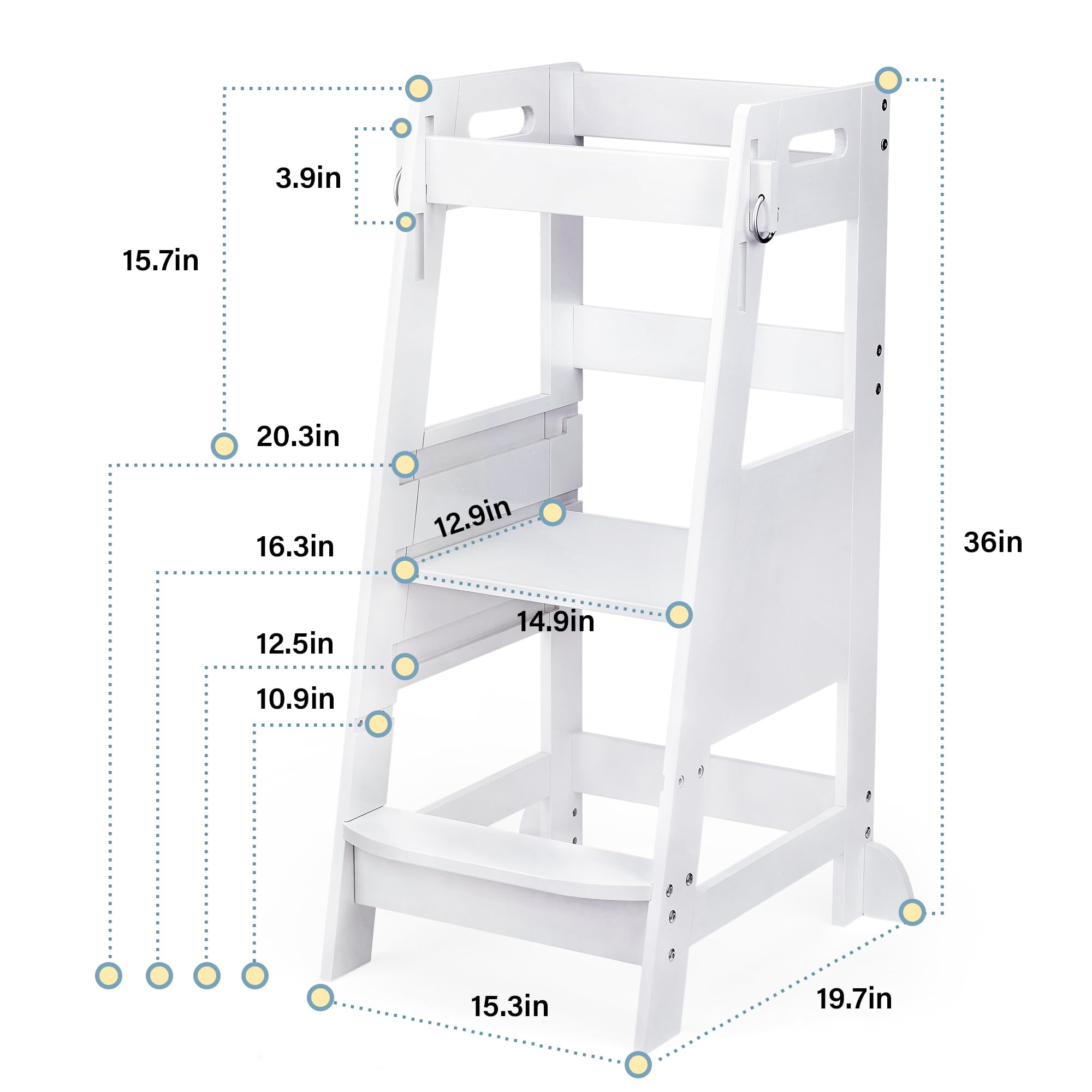 TOETOL height adjustable steps grow with your child from 18 months upward
