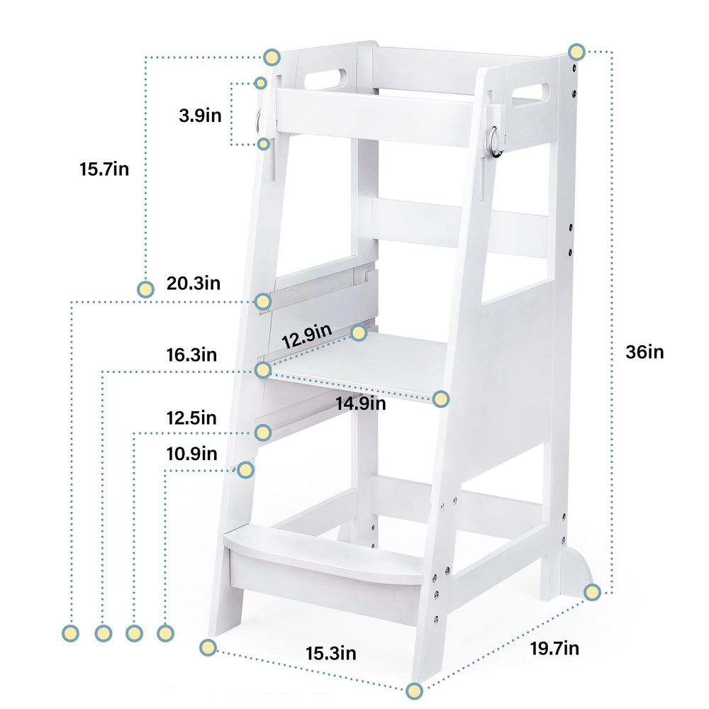 TOETOL height adjustable steps grow with your child from 18 months upward