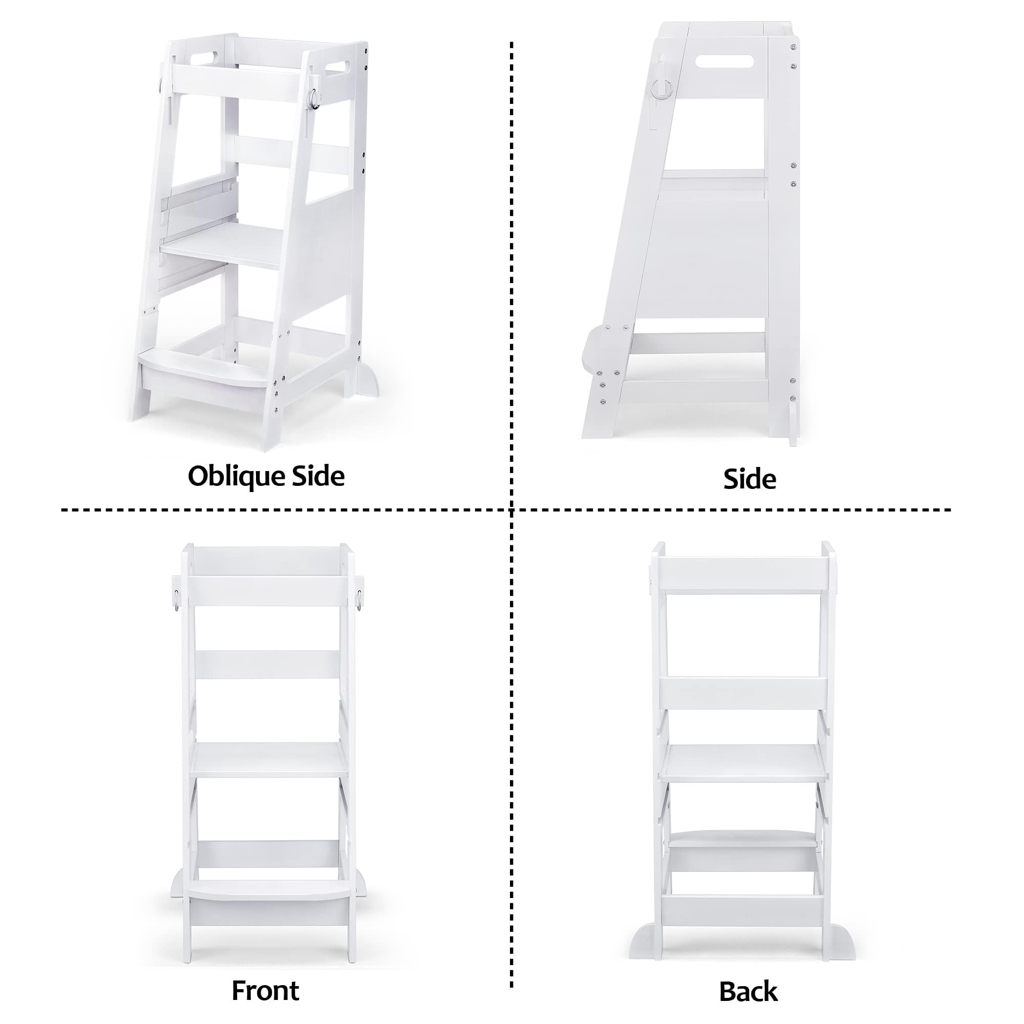 TOETOL multi-function tower supports independence in kitchen bathroom and dining