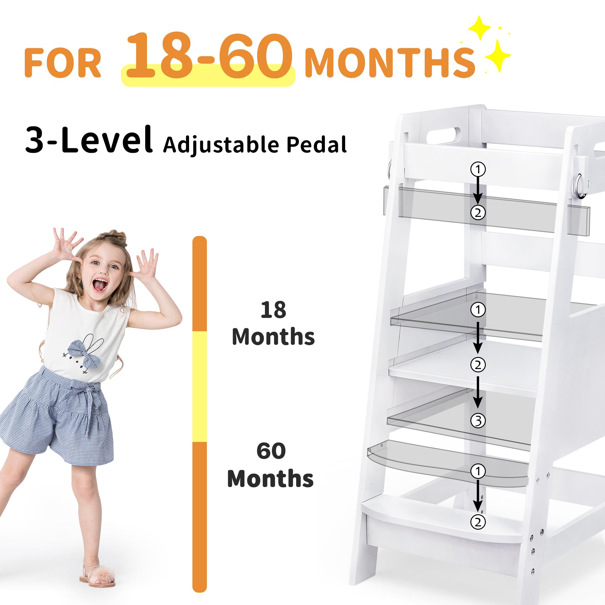 TOETOL six non-slip pads under feet protect floors and prevent sliding