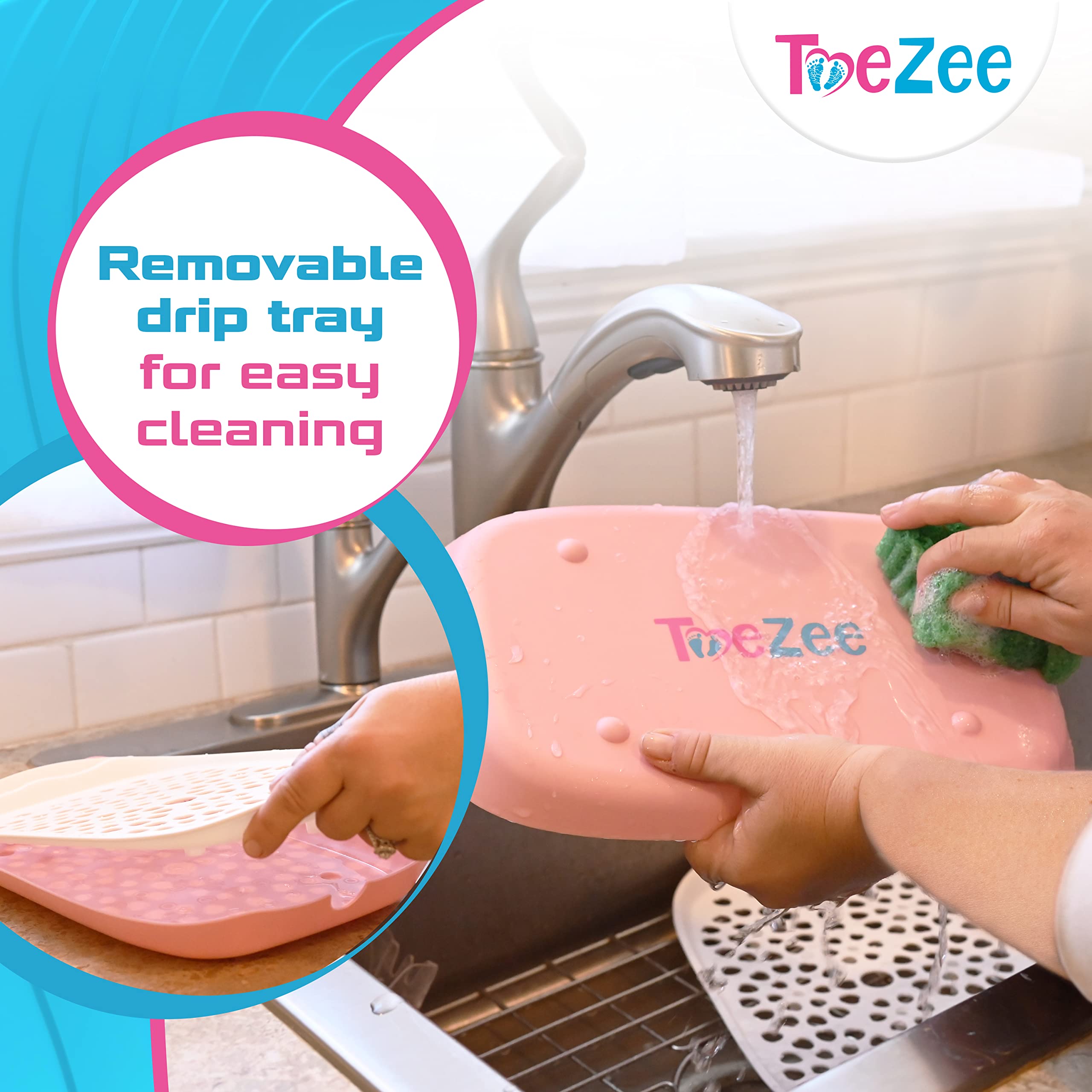 ToeZee drying rack is dishwasher safe for easy cleaning