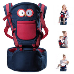 TOFFCAEA 6-in-1 baby carrier front view with hip seat supports cozy front carries for newborns.