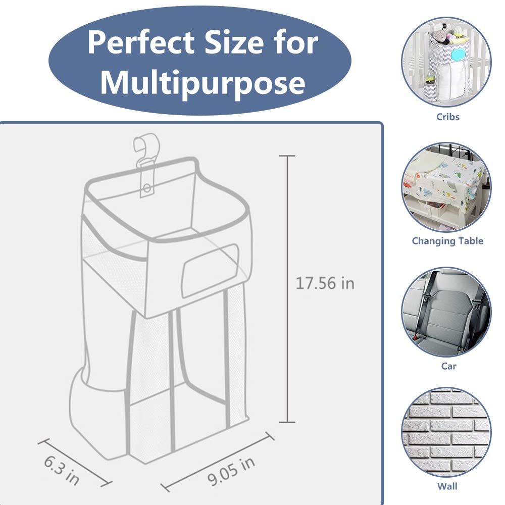 TOFOAN diaper caddy side pockets provide extra space for bottles and creams