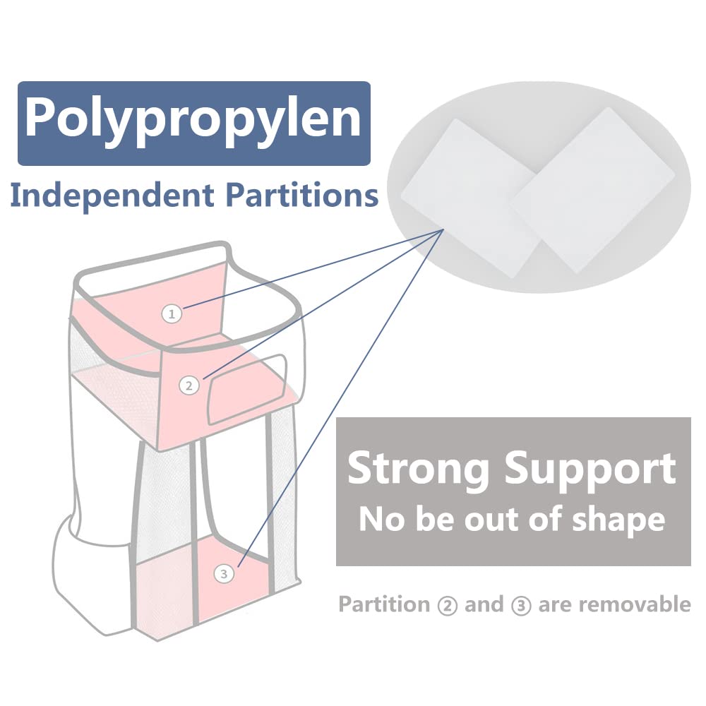 TOFOAN diaper caddy with Velcro straps and hook for secure mounting