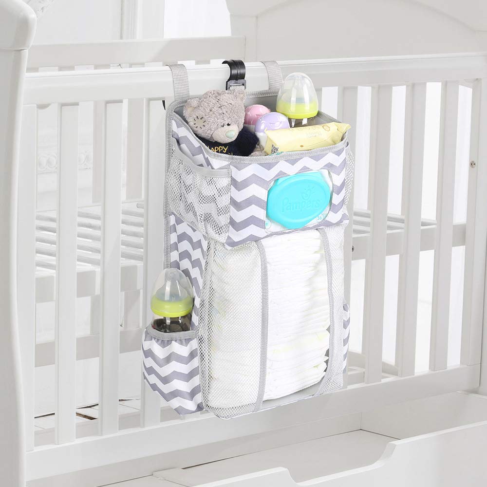 TOFOAN Hanging Diaper Caddy on crib rail for quick diaper changes