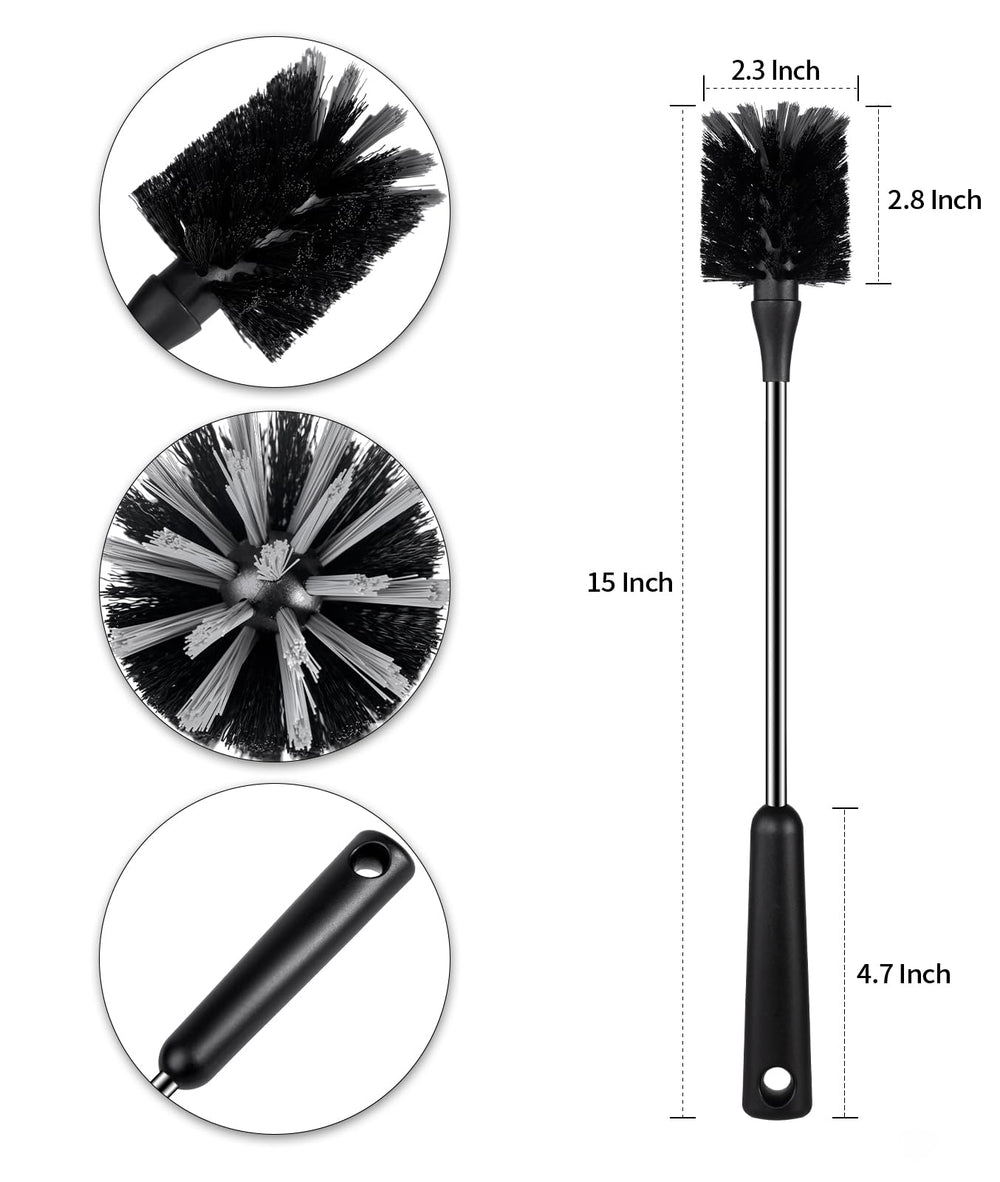ToGeeKa water bottle brush with 304 stainless steel handle for durability.
