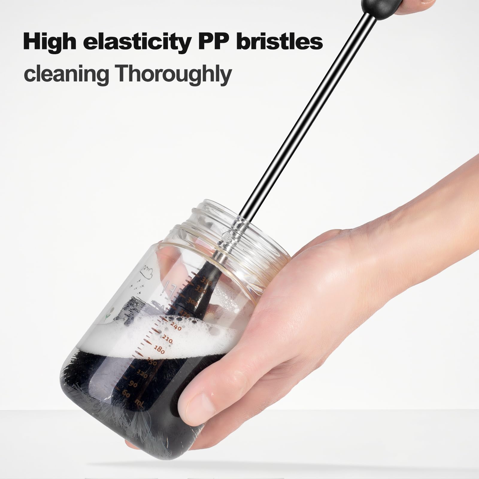 ToGeeKa straw brush cleans inside straws for hygienic sipping.