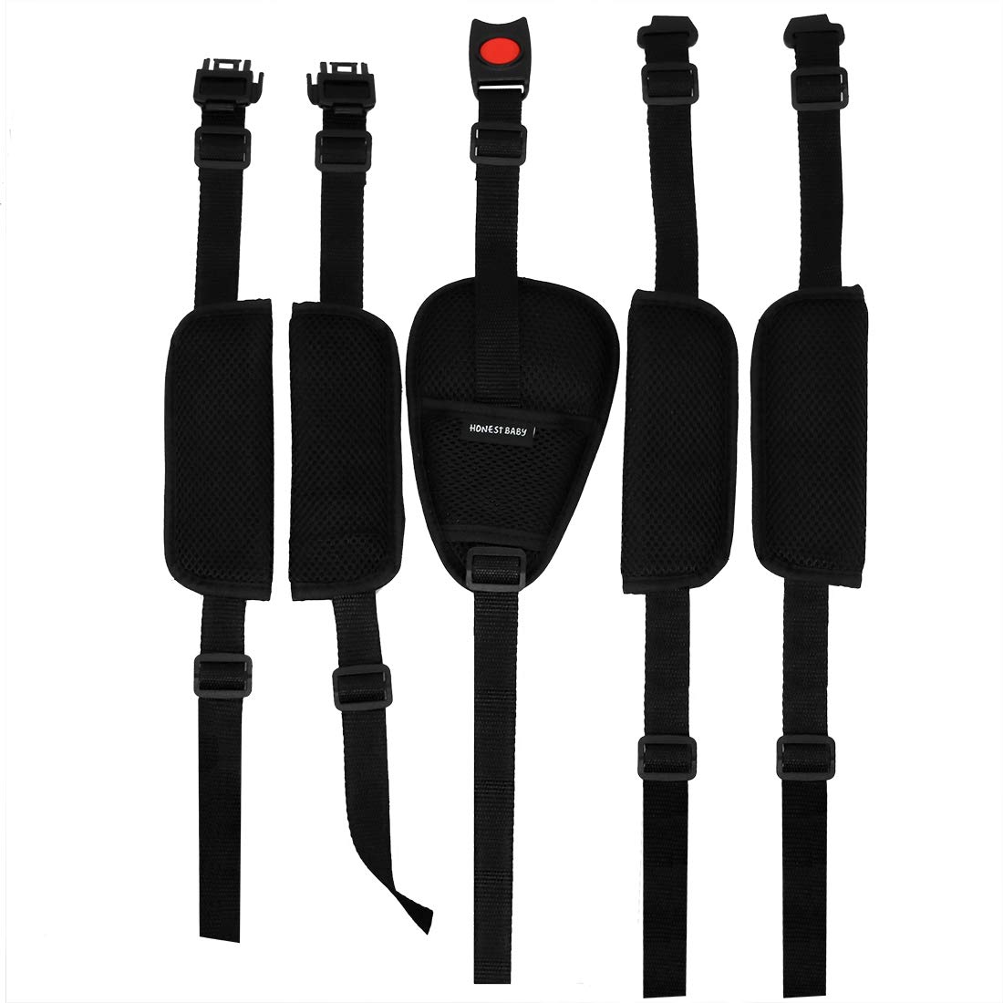 Together-life universal-5-point-harness-conversion demonstrates easy switch to 3-point.