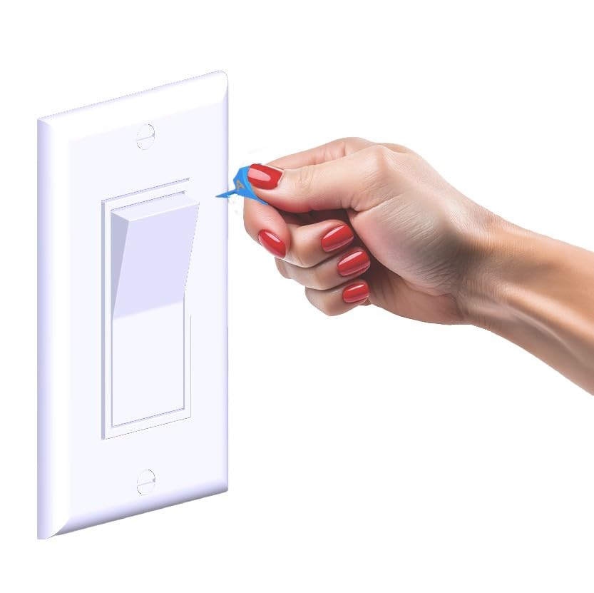 Toggle Shield Rocker snap-on guard on standard rockers for quick childproofing without tools.