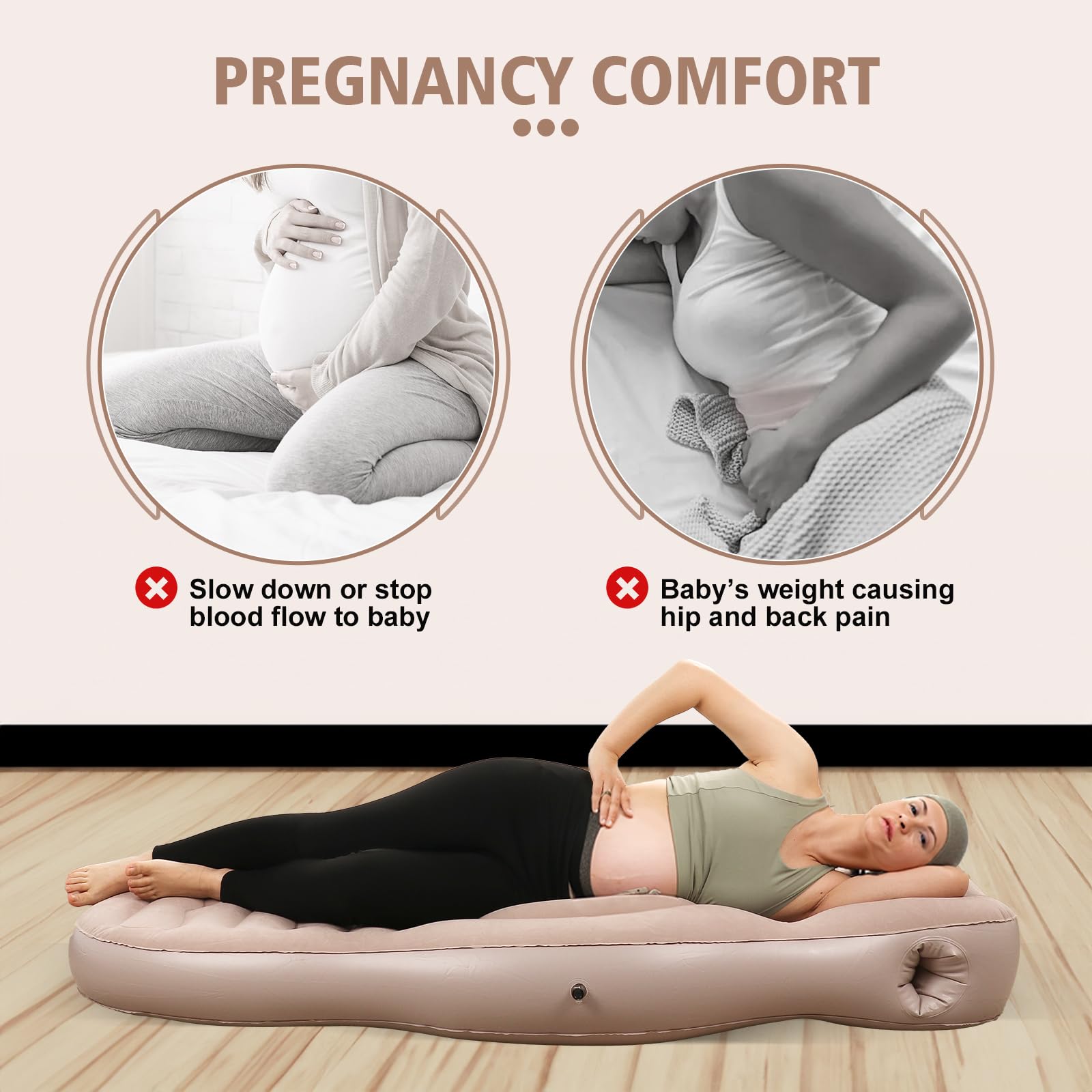 Toggloo full-body pillow with inflation pump demonstrates easy firmness control