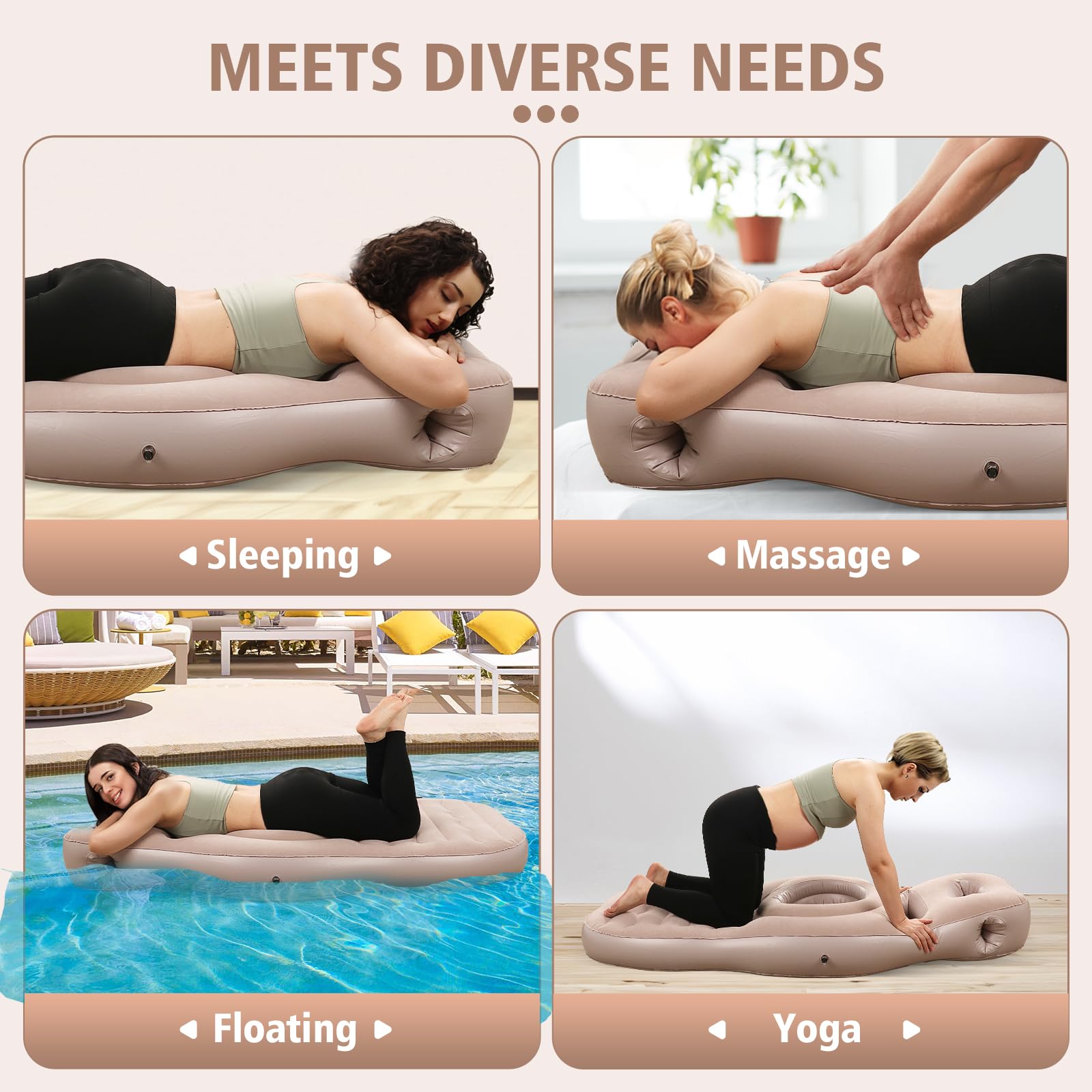 Toggloo travel-friendly maternity airbed ideal for home, travel, or hospital use