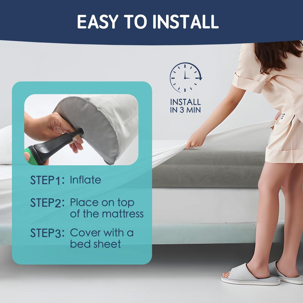 Toggloo universal-fit design on king, queen, or full mattresses.