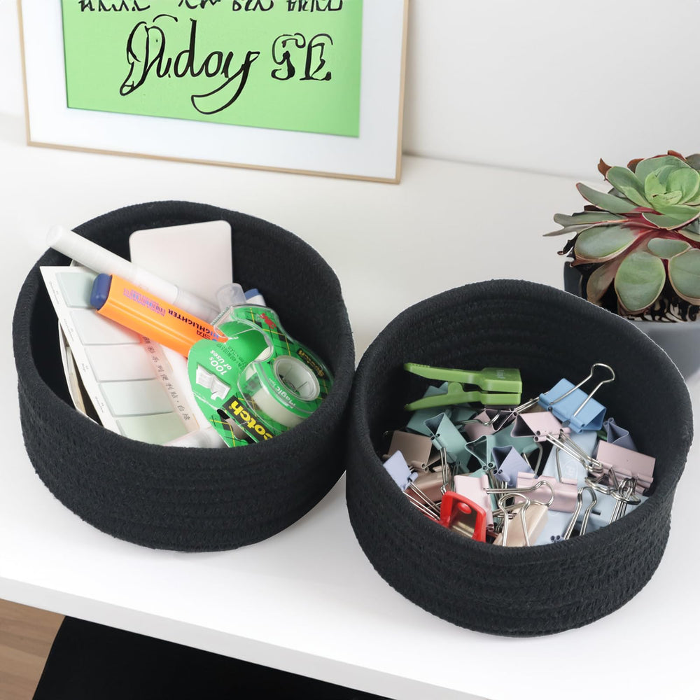 Togous nursery playroom organizer baskets keeping small items within reach.