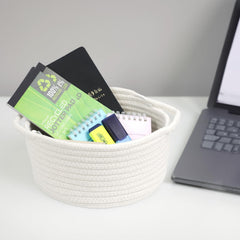 Togous remote organizer basket for gadgets, easy to move between rooms