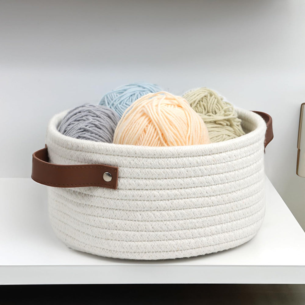 Togous round decorative basket empty enhances room texture
