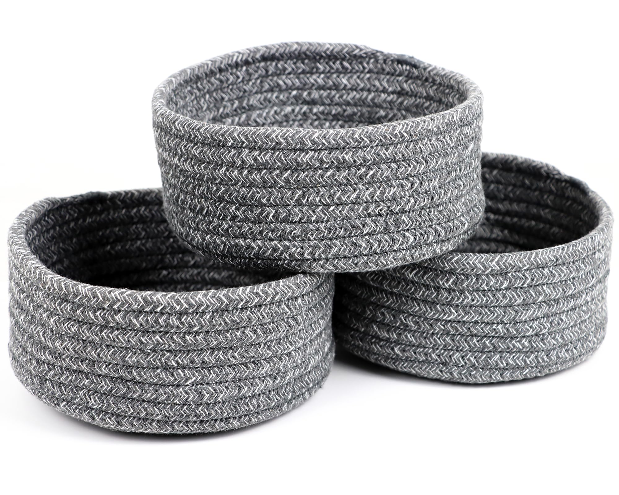 Togous small basket set on grey outer, ideal for tidy storage and decor.