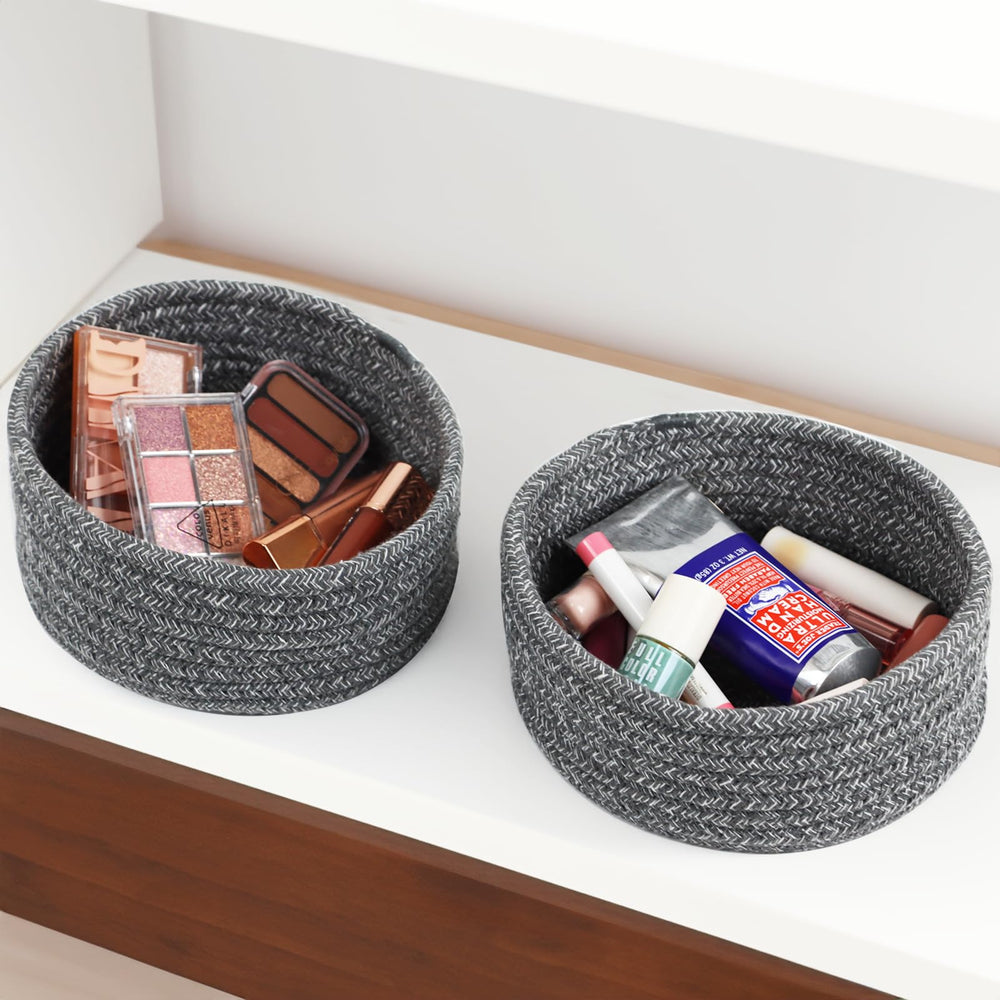 Togous small basket set with remotes and accessories for easy access.