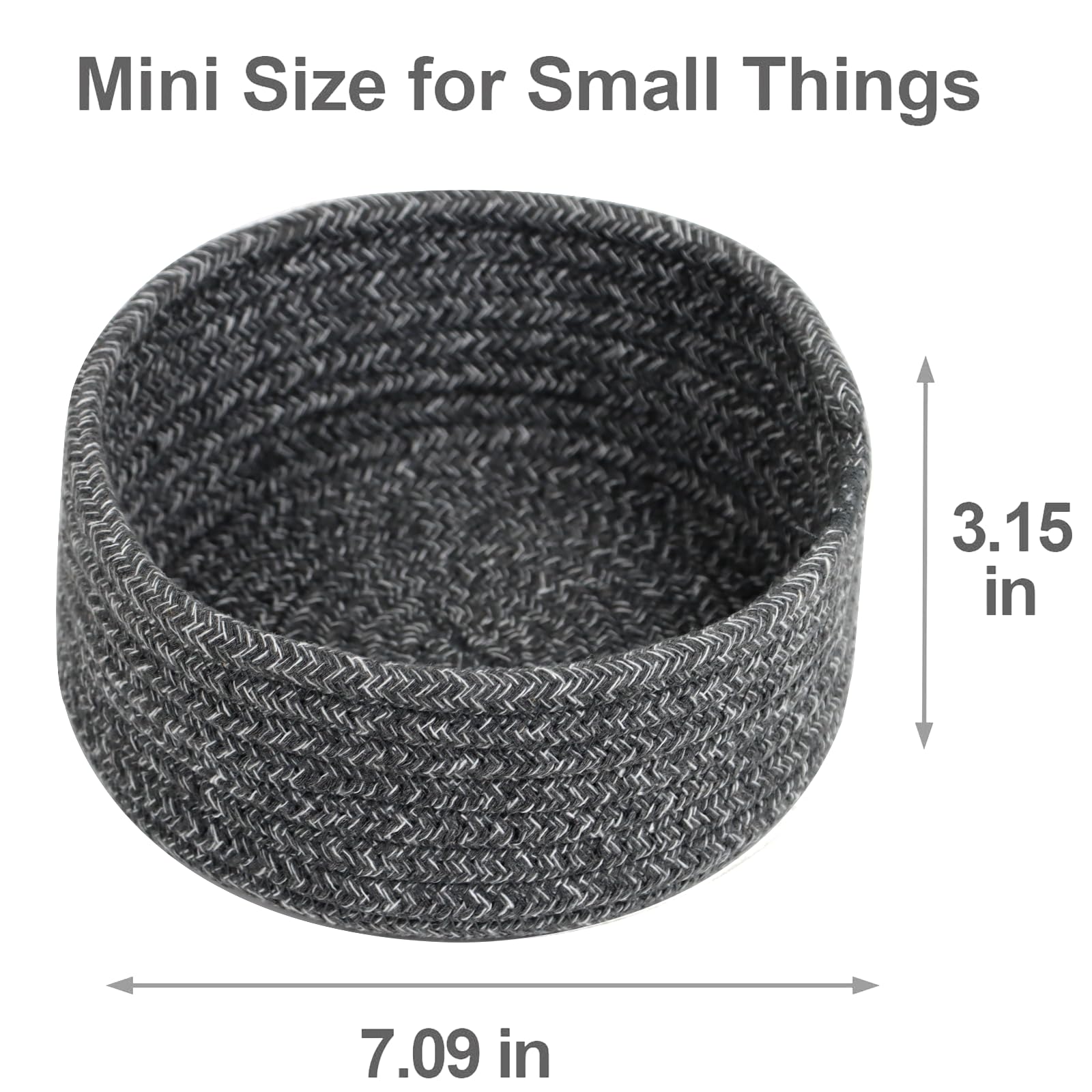 Togous small basket set on shelf display for clutter-free storage.