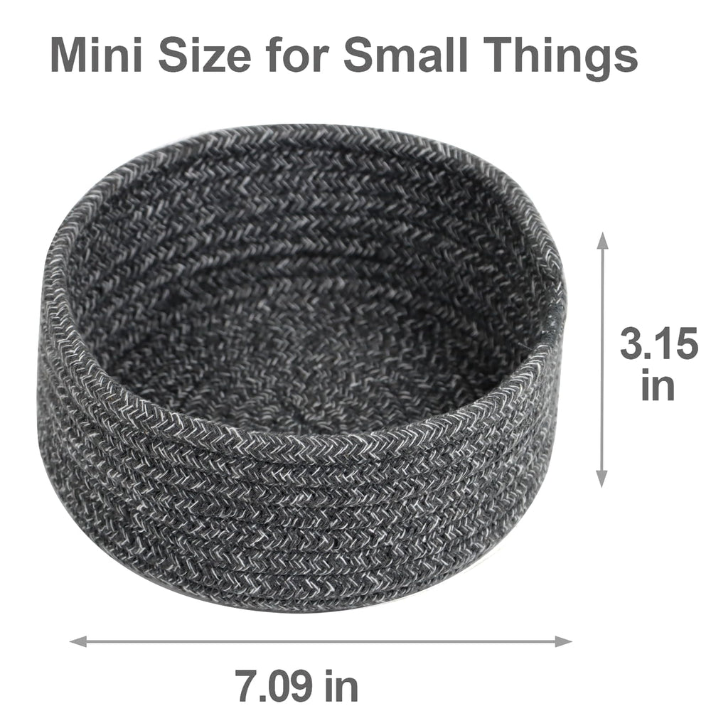 Togous small basket set on shelf display for clutter-free storage.