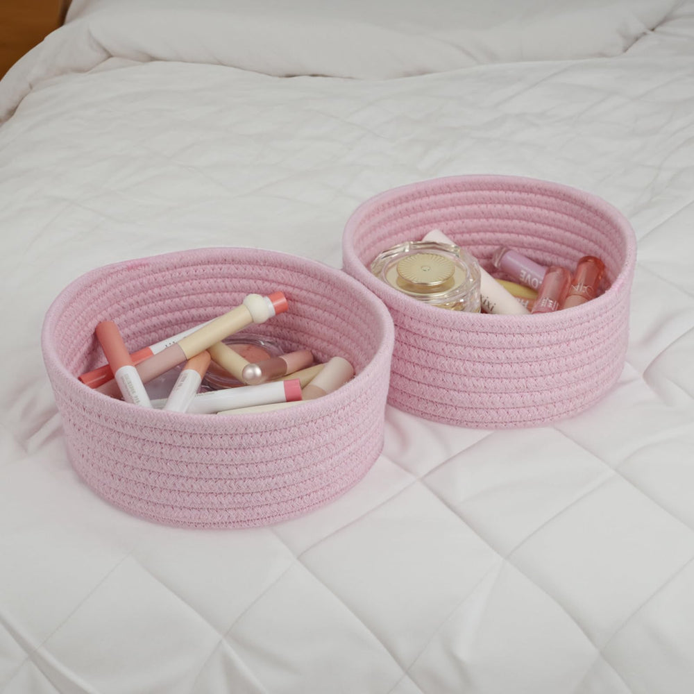 Togous small storage basket pink set 3 gift-ready design suits birthdays or housewarmings.
