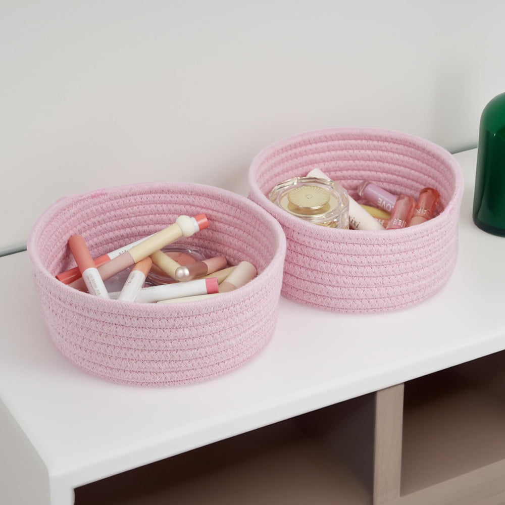 Togous small storage basket pink set 3 in nursery scenes adds gentle warmth.
