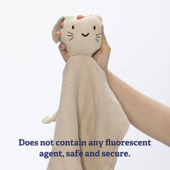 TOHARA bunny lovey packaged gift shot emphasizing a thoughtful newborn present.