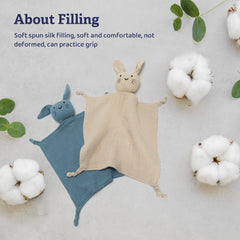 TOHARA bunny lovey soft texture highlights breathable muslin fibers for everyday baby comfort