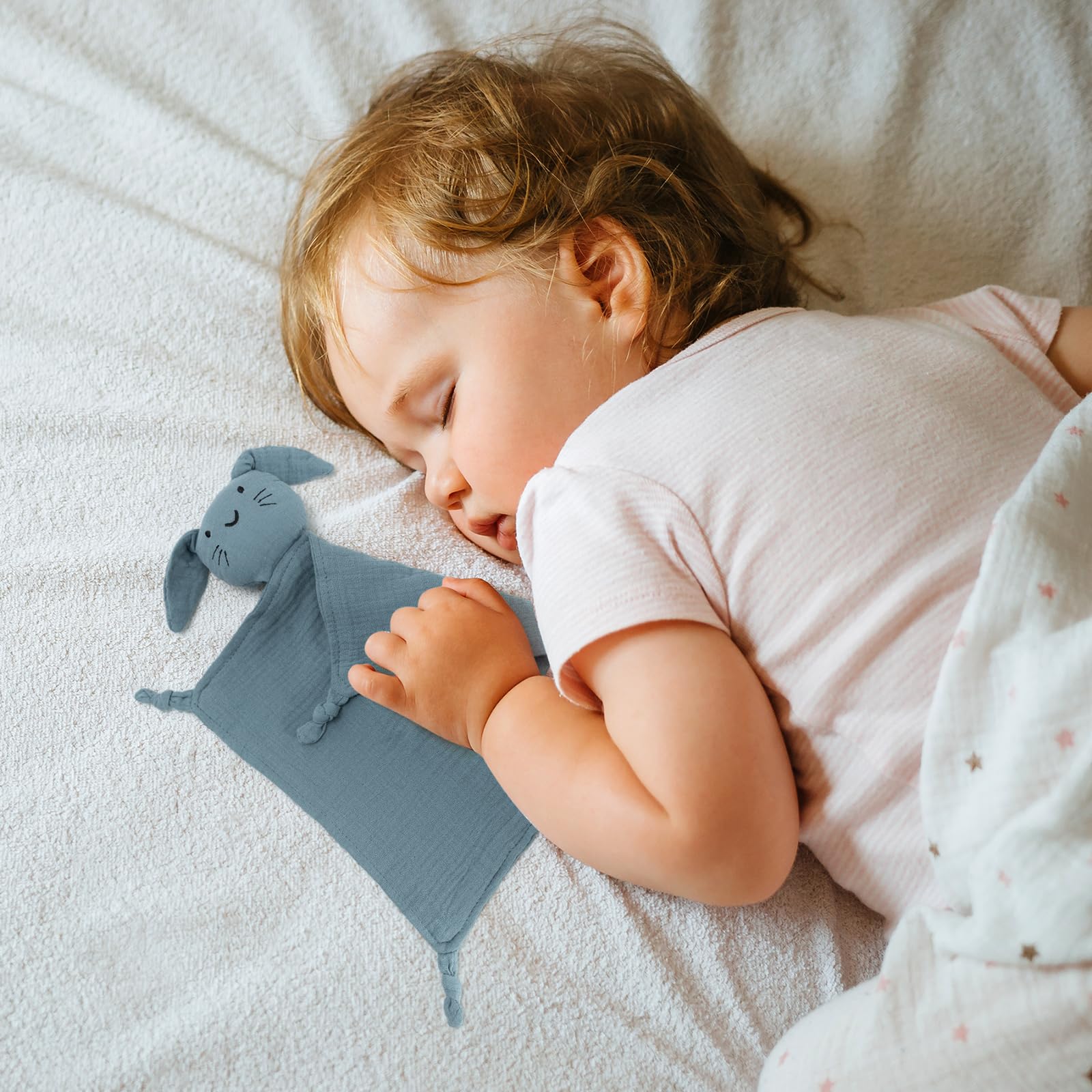 TOHARA safe bunny design keeps small parts secure for worry-free snuggles.