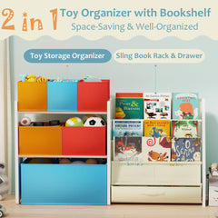 Tohiasen front-facing book rack—easy book selection for little readers.