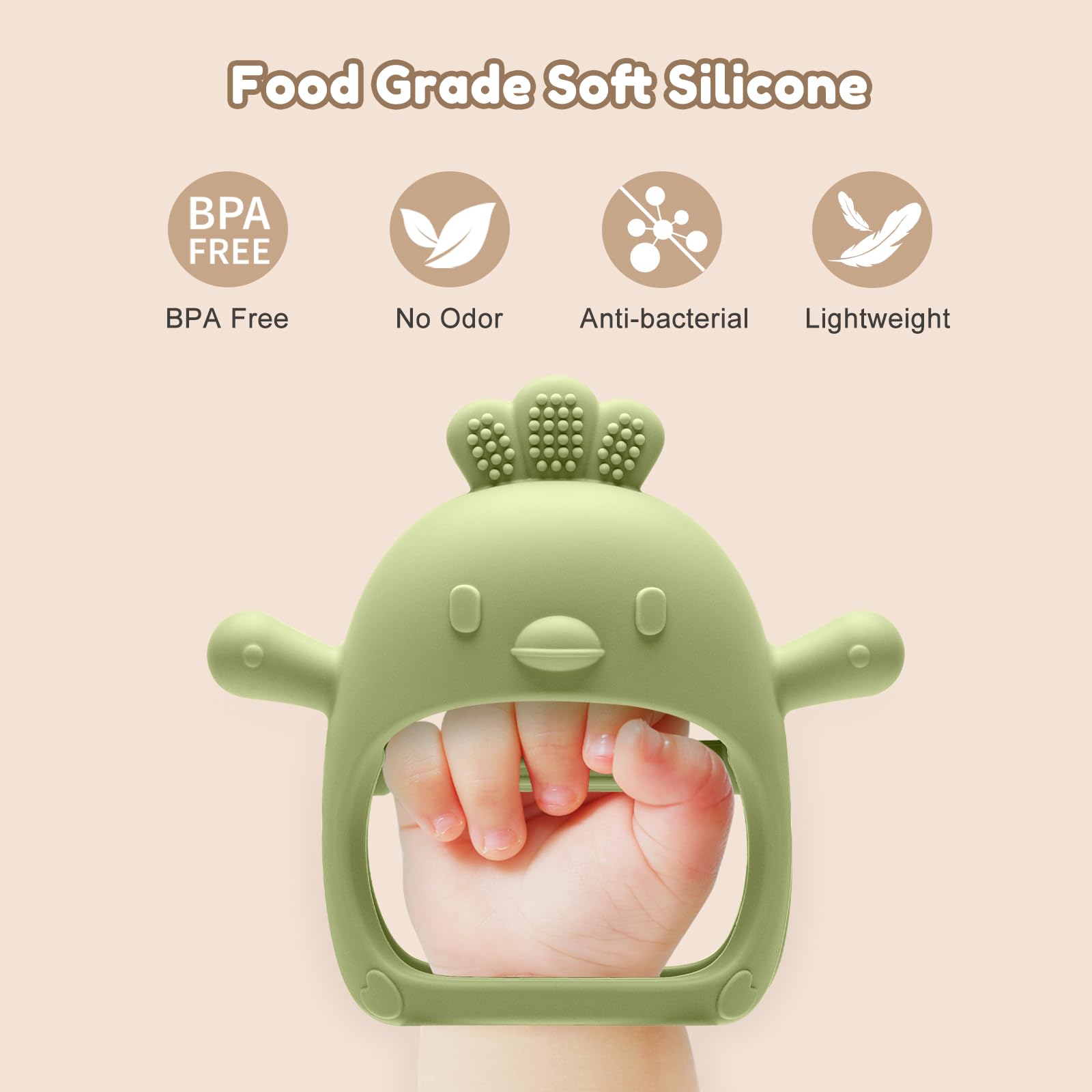 TOHIBEE baby teether packaging gift-ready implies easy gifting.
