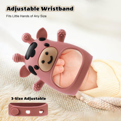 TOHIBEE baby teether silicone material shown for safe chewing and comfort