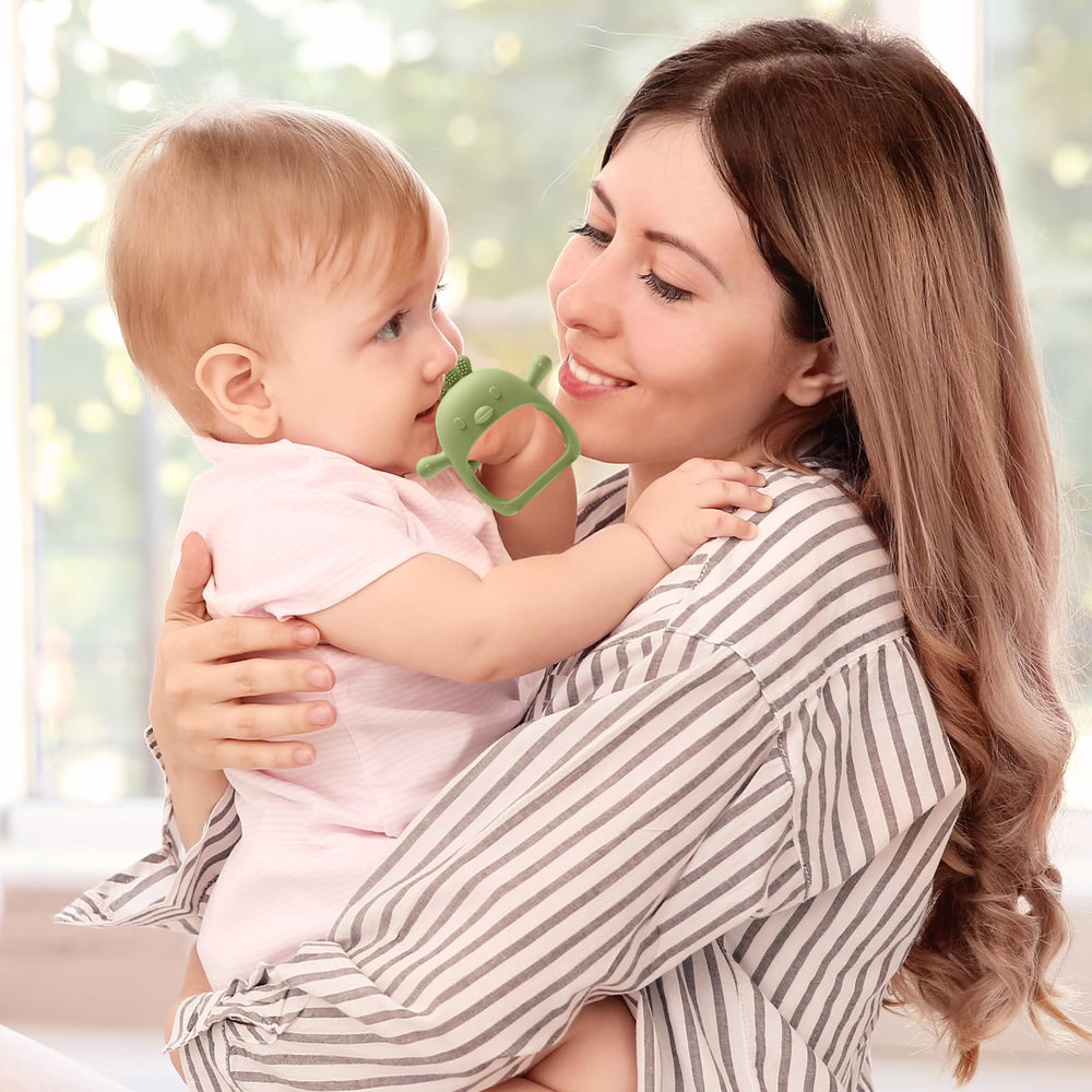 TOHIBEE newborn teether safe material for early chewing.