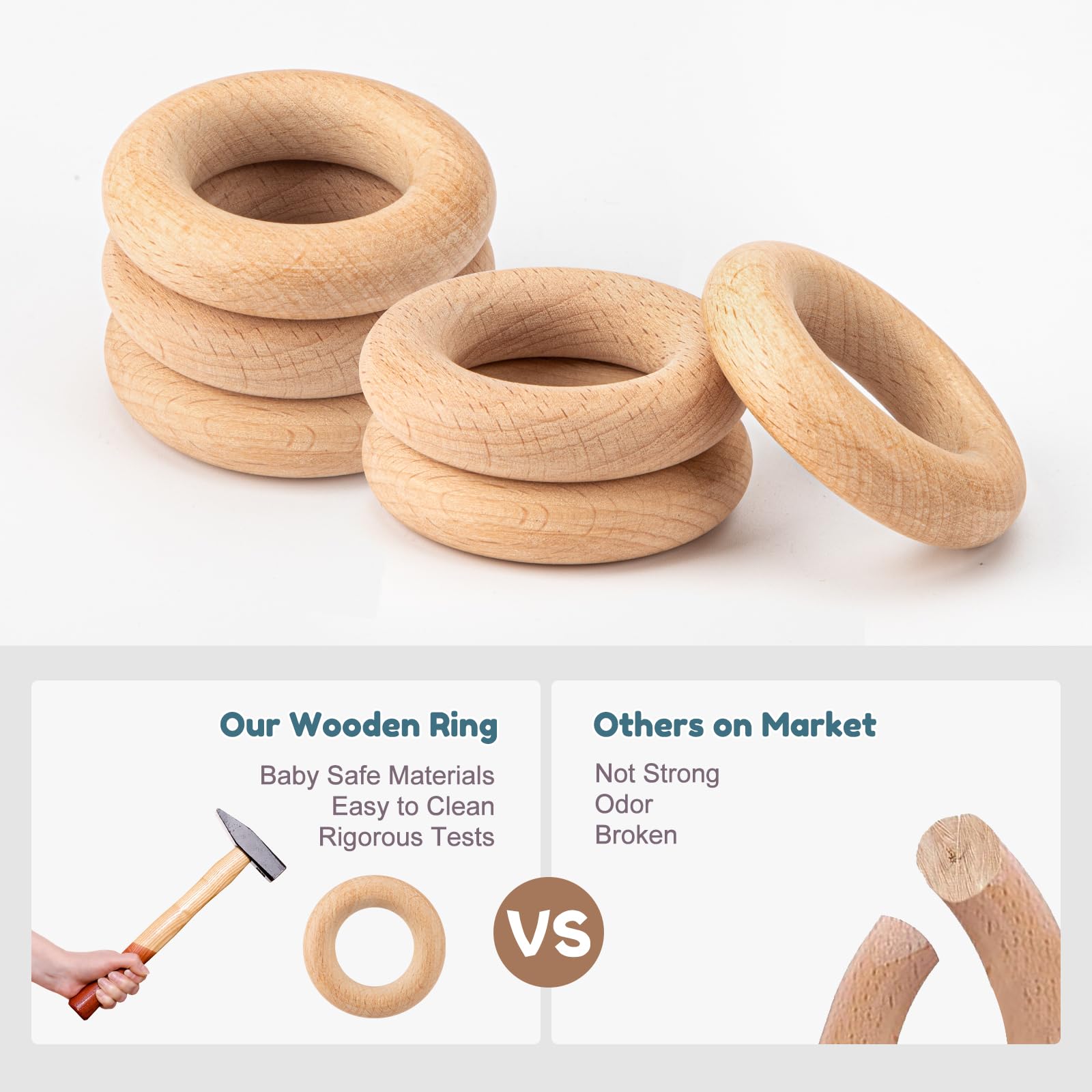 TOHIBEE teether BPA-free silicone ensures safer, easier sanitation.