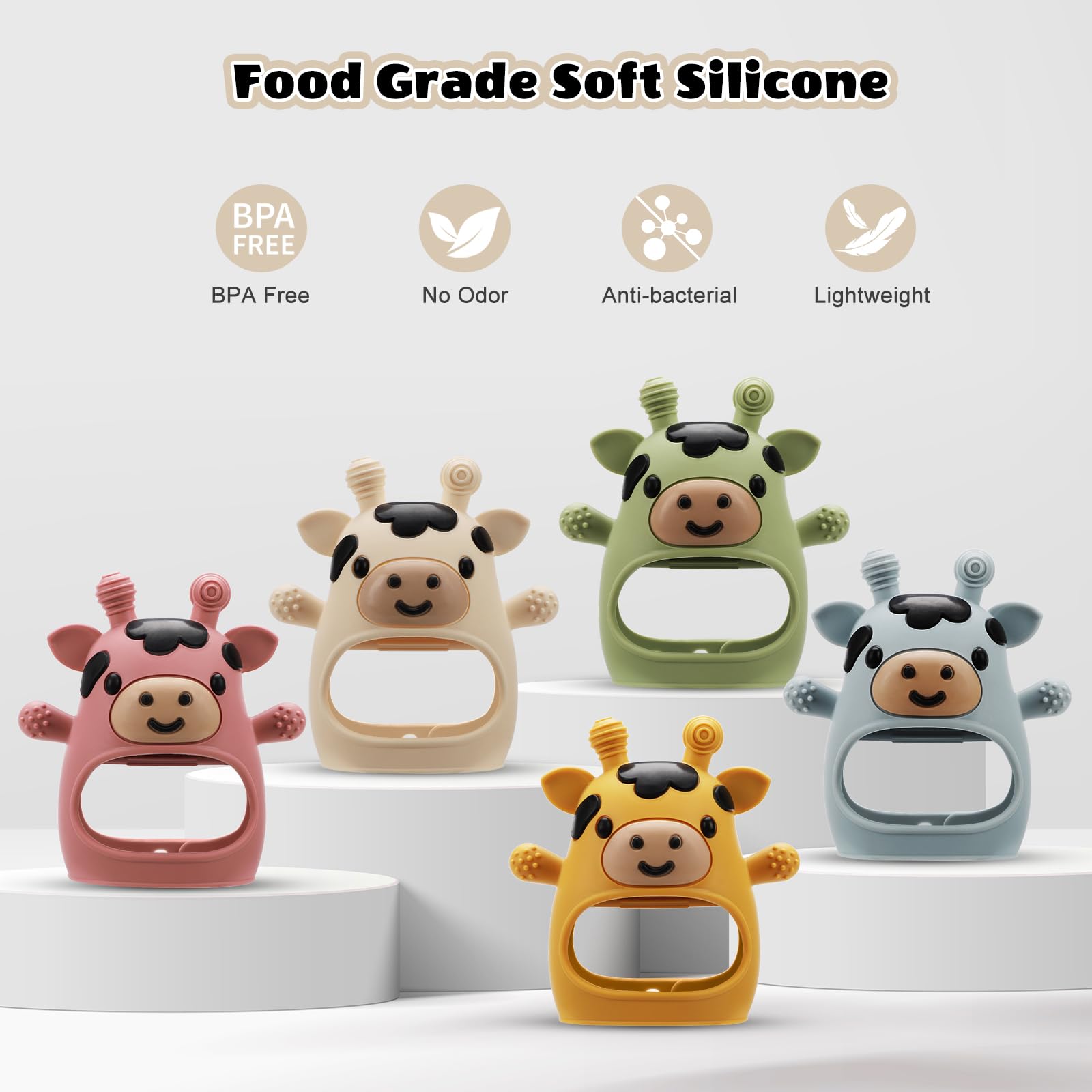 TOHIBEE teether easy-cleaning design supports steam boil and dishwasher sanitizing