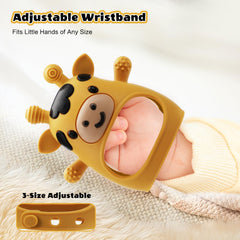 TOHIBEE teething mitten adjustable wristband fits tiny hands securely for little ones