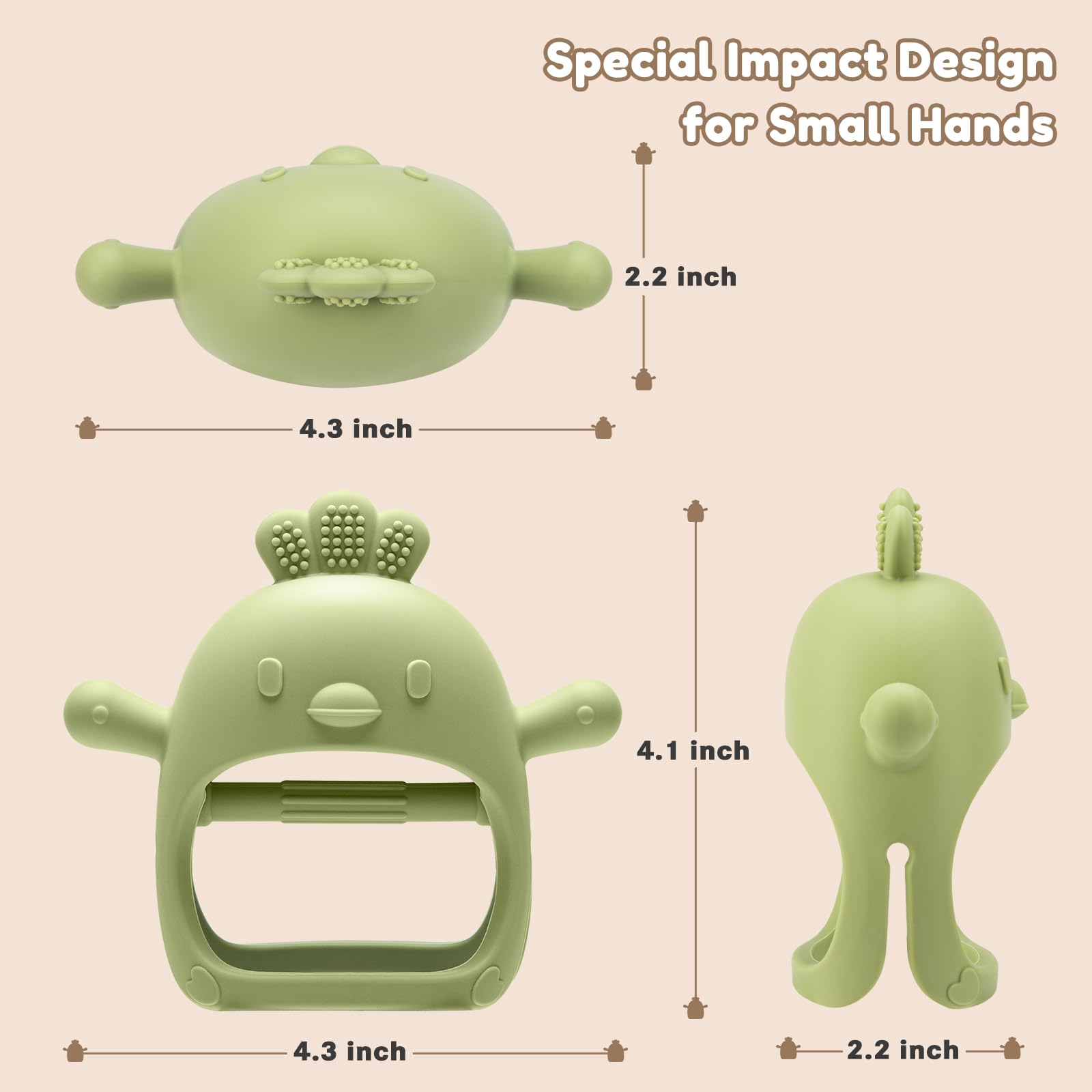 TOHIBEE two-pack teether use at home for soothing gums.