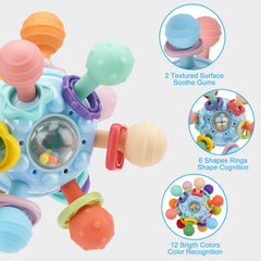 TOHIBEE sensory rattle ring promotes grabbing and cause-and-effect play