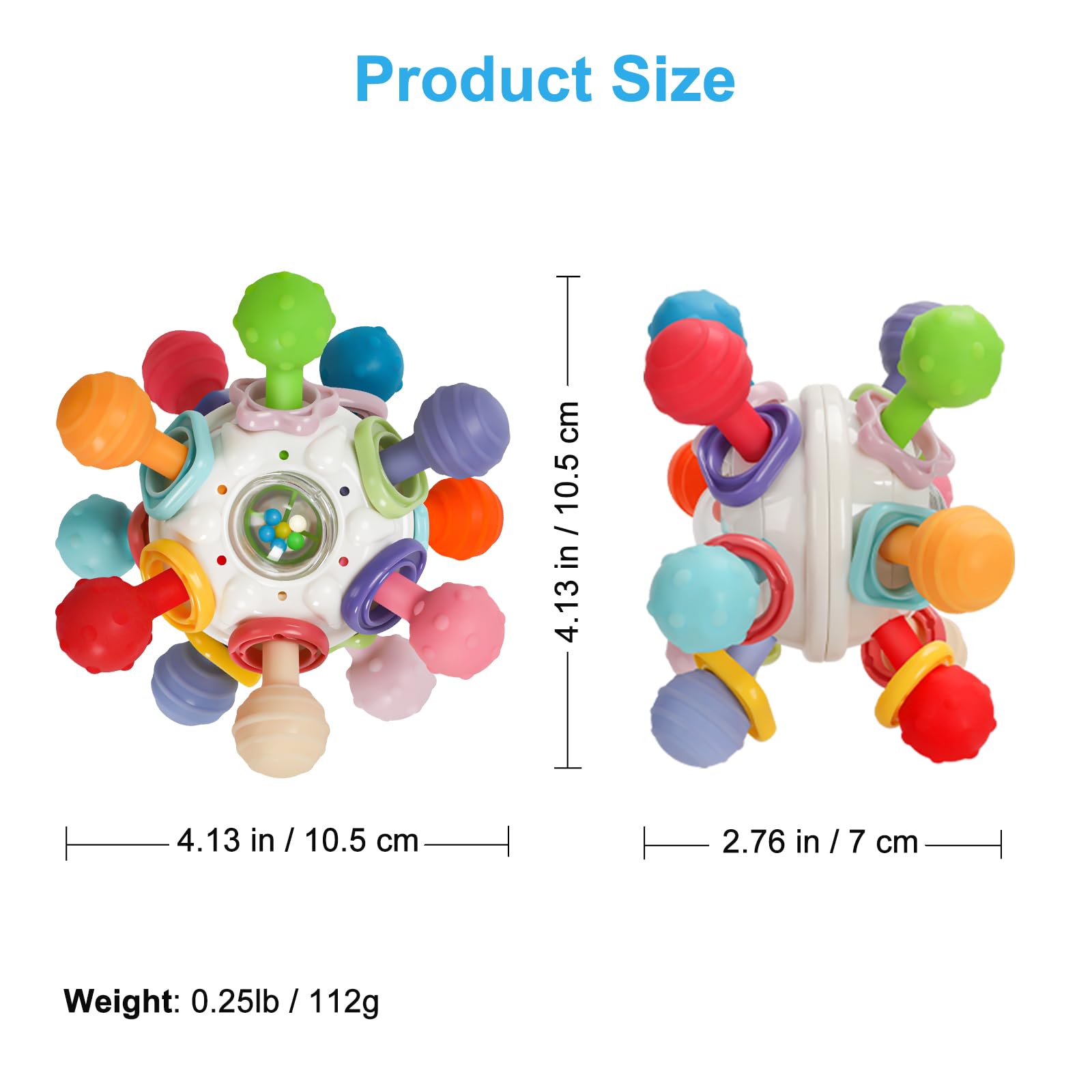TOHIBEE BPA-free shell protects infants during teething and play.