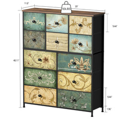 Tohomeor dresser retro flower pattern enhances room decor with vintage flair.