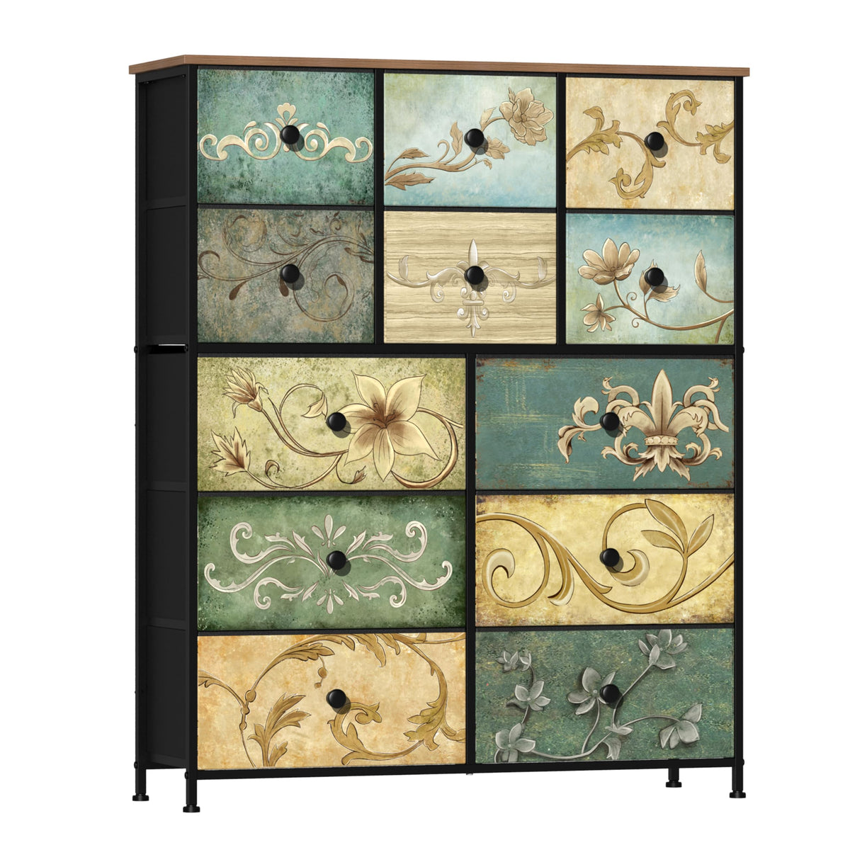 Tohomeor dresser wood-top shows sturdy craftsmanship and durable base.