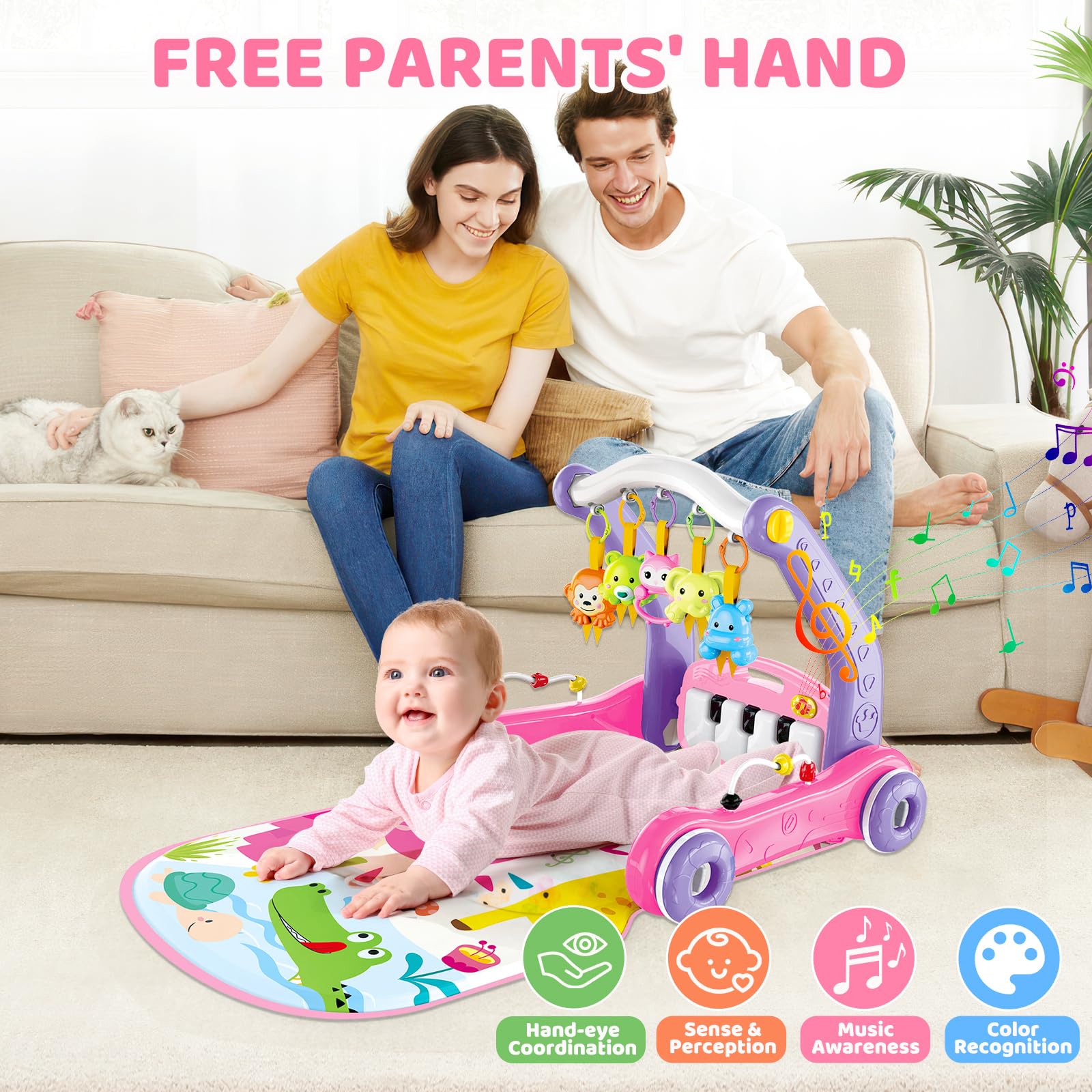Toidgy detachable rattles support grasping and sensory exploration.