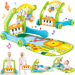 Toidgy 4-in-1 baby gym play mat with learning walker supports tummy time and crawling exploration.