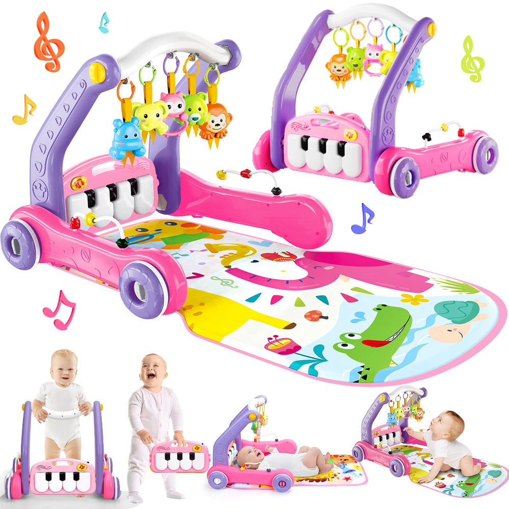 Toidgy 4-in-1 baby gym play mat lights engage baby's senses and curiosity.