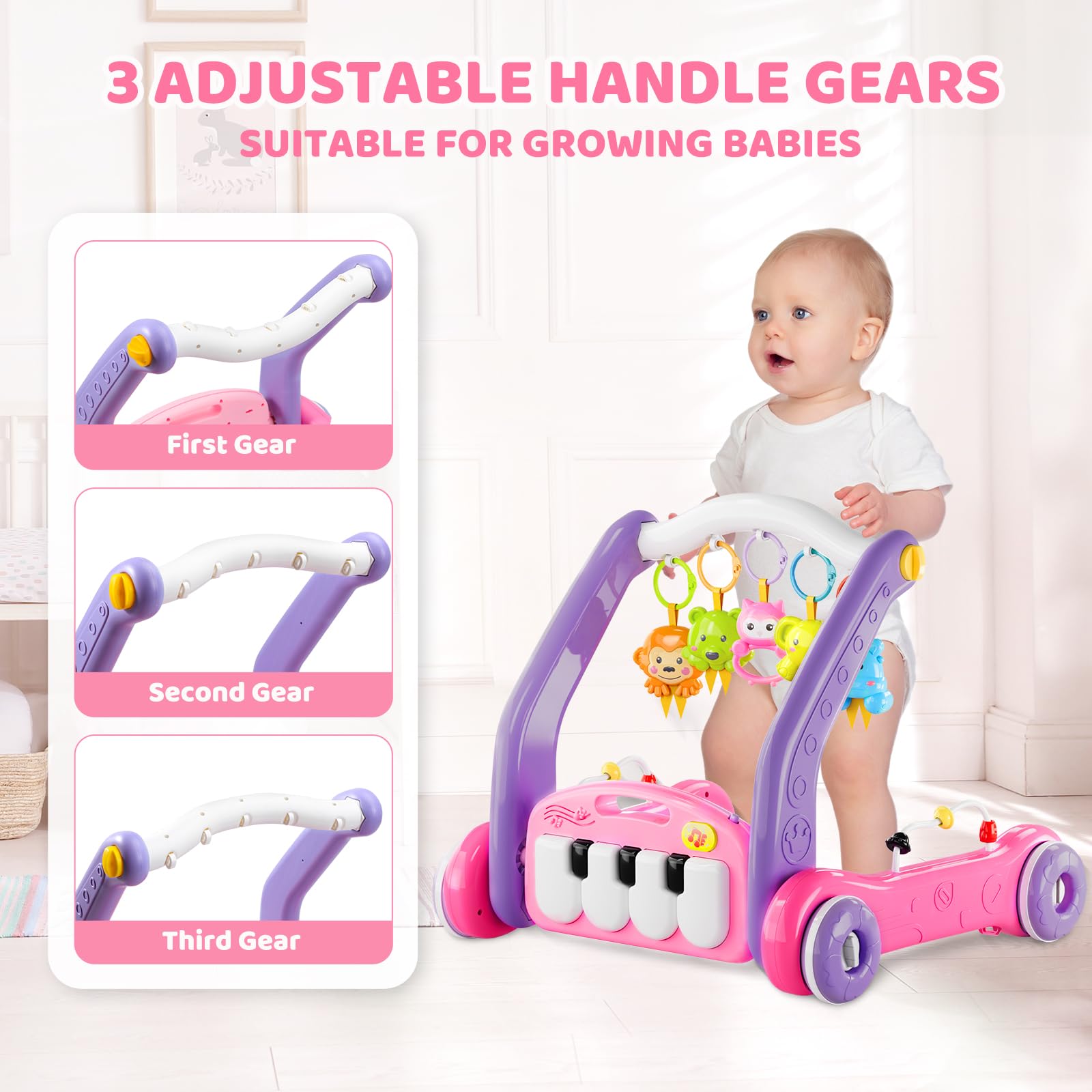 Toidgy soft fabric baby gym keeps baby comfortable and easy to wash.