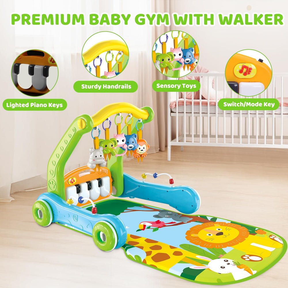 Toidgy baby push walker with wheels enables indoor mobility and independent exploration.