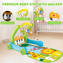Toidgy baby push walker with wheels enables indoor mobility and independent exploration.