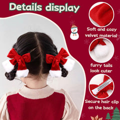 TOKUFAGU bow with furry tails detail adds plush charm to outfits