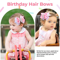 TOKUFAGU 4x3 inch bows sized for ages 1 to 6.