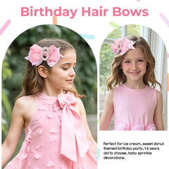 TOKUFAGU pastel birthday bows ideal for coordinating outfits at celebrations