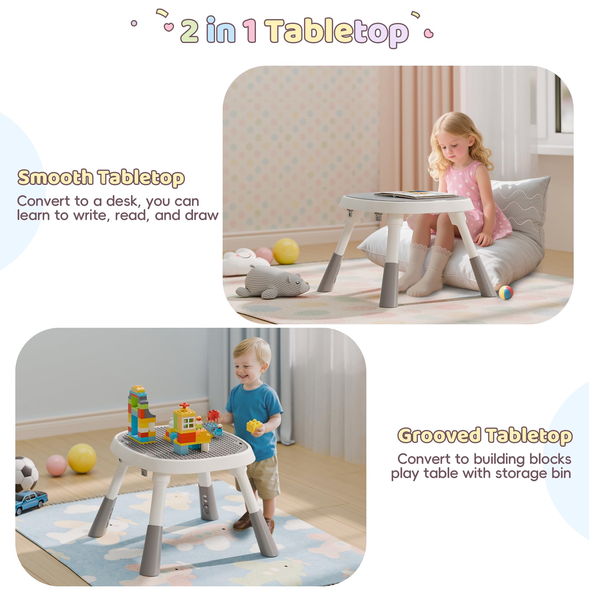 TOLEAD safety-certified center with rounded edges for secure play